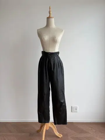 블랙 가죽 팬츠 사이즈 38