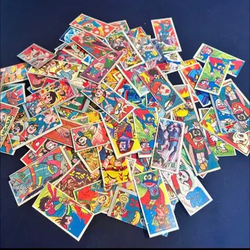 그리운 쇼와 레트로 딱지 100장 일괄 아톰 철인 파만