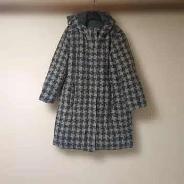 미사용 DAMA Collection 하운드투스 후드 부착 다운 코트