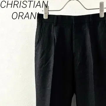 CHRISTIAN ORANI 슬랙스 센터 프레스 모 100% 포켓