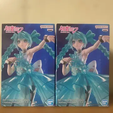 하츠네 미쿠 ClearLuxe EmeraldGem 피규어 2개 세트