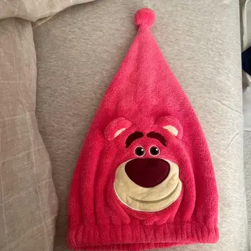 랏소 후드 부착 핑크 모자