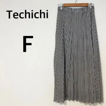 테치치 Techichi 플리츠 스커트 [ F ] 롱 기장 안감 캐주얼