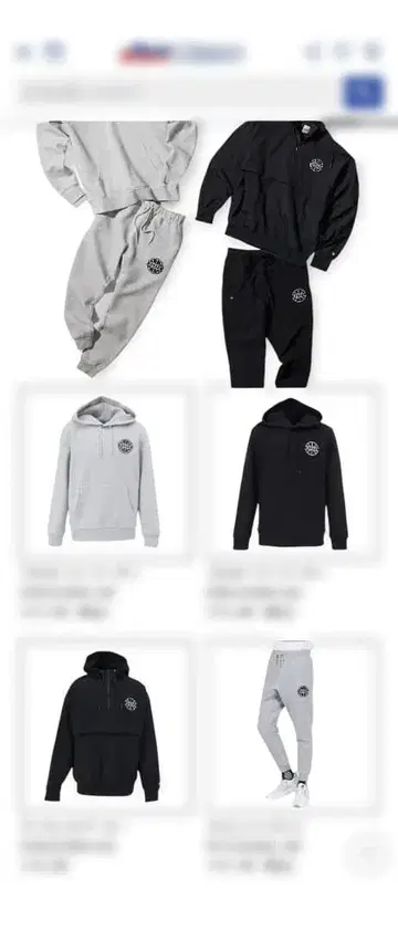 후드 부착 맨투맨 세트 블랙 M 사이즈