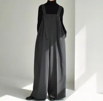 그레이 와이드 팬츠 살로펫