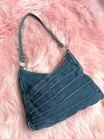 데님 핸드백