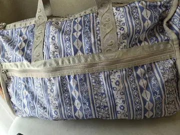 레스포 보스턴 백 파랑과 화이트 스트라이프