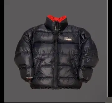 퍼스트다운 다운 자켓 블랙 빨간색