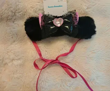 산리오 쿠로미 리본 포함 머리띠 헤어 액세서리