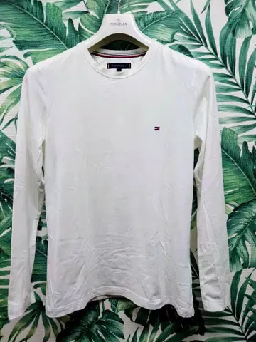 특가 정품 TOMMY HILFIGER 화이트 긴팔 티셔츠
