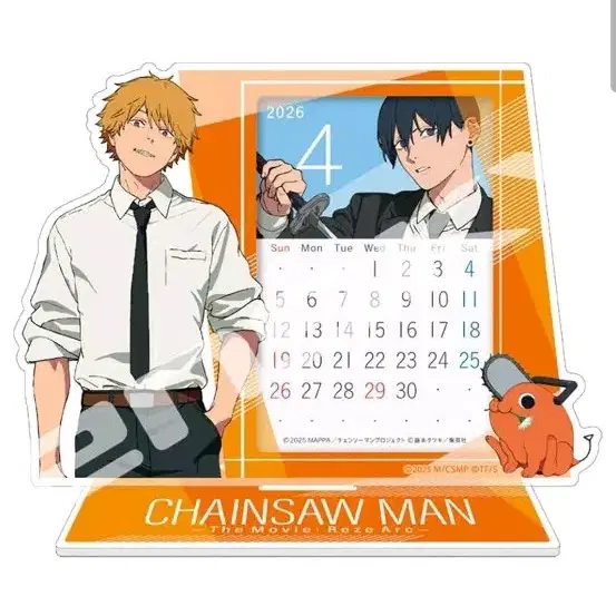 극장판 체인소맨 레제편 2026년 캘린더 아크릴 스탠드 일본 정품