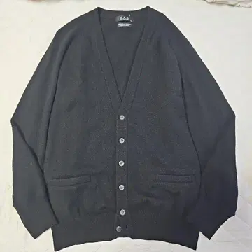 LL! 미엘 아방가르드 V넥 가디건 캐시미어 스웨터 블랙