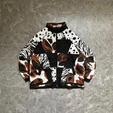 EVR ( L ) 나일론 자켓*애니멀 무늬*올 패턴*집업*빈티지