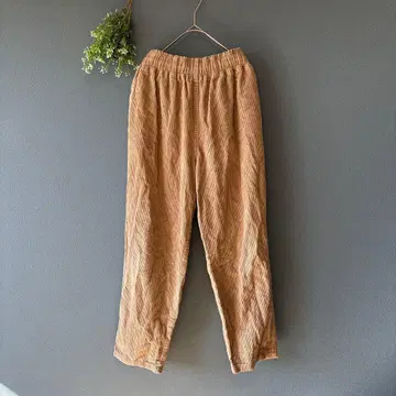 위고 [L] 어른 내추럴 가을/겨울 컬러 허리밴딩 코듀로이 와이드 팬츠