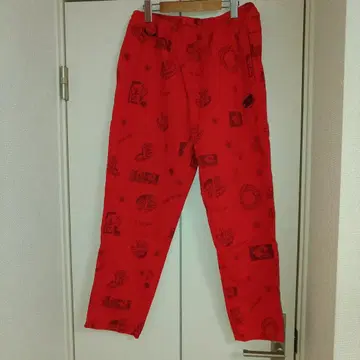 산타크루즈 빨간색 프린트 패턴 팬츠 M