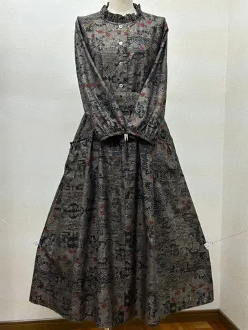 기모노 리메이크 오시마 명주 원피스 앞 버튼 L L 사이즈