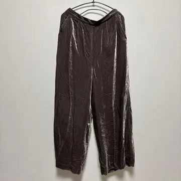 프레임워크 다크 그레이 벨벳 와이드 팬츠 38 사이즈