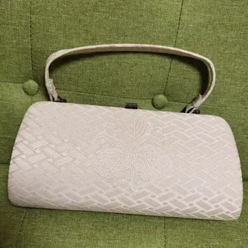 일본 의류용 백 베이지 핑크 꽃 무늬 자수