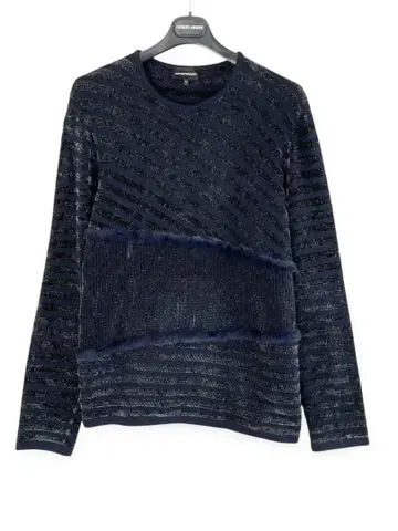 새상품급 EMPORIO ARMANI 아르마니 기하학 절개 니트 52