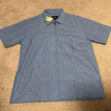 Eddie Bauer 반팔 셔츠 면 100% XL 데님 지퍼