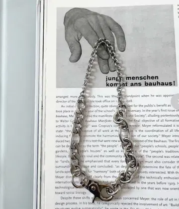 [ saze ] 빅 체인 초커 실버 체인 목걸이