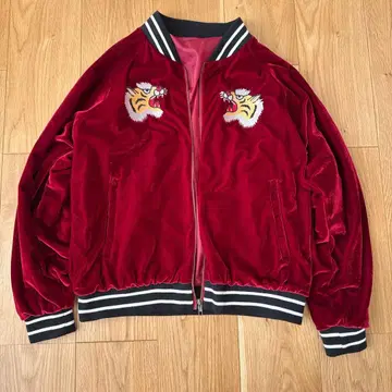 [레어] 빨간색 벨벳 스카잔 Japan 벨벳 벨로아 M 여성용