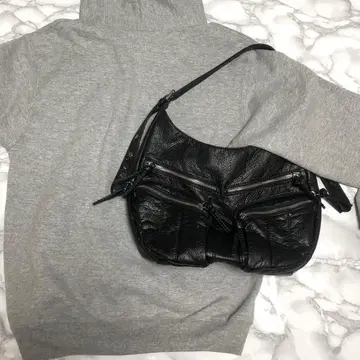 y2k one shoulder bag black