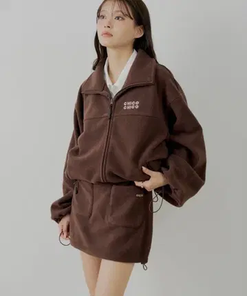 chico 플리스 사다리꼴 스커트