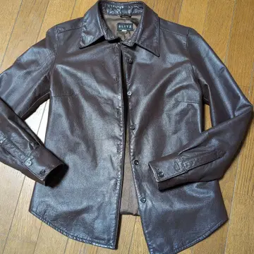 SLITZ 브라운 가죽 자켓