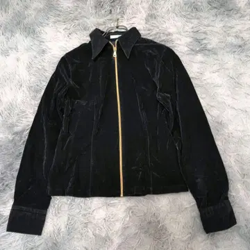 [ 이탈리아제 ] 나라 까미체 벨로아 지퍼 자켓 블랙 금 지퍼 사이즈 I