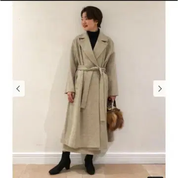 [ 새상품급 ] Demi-Luxe BEAMS 헤링본 랩 코트