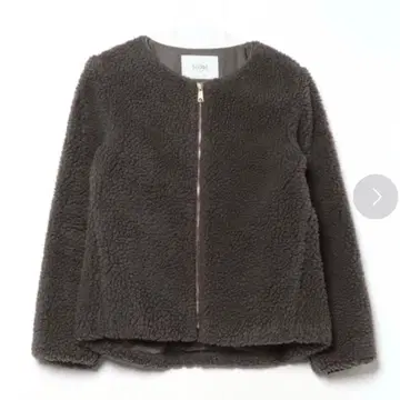 IENA 이에나 보아 코트 차콜 그레이