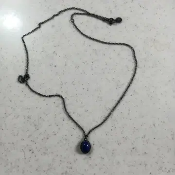 MARS 마즈 파랑 타원형 펜던트 목걸이