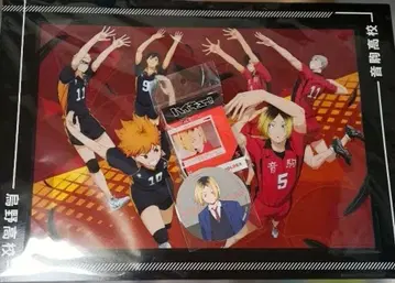 제일복권 극장판 하이큐 클리어 포스터 키링 콜라보 카페 네코마 카라스노