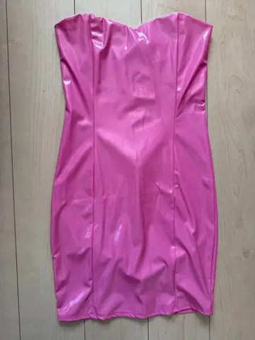 핑크 슬리브리스 미니 원피스