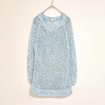 갭 니트 긴팔 S 메쉬 라이트 블루 상의 썸머 니트