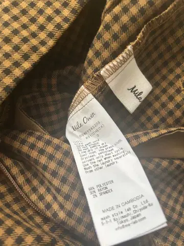 Mila Owen 체크 무늬 슬랙스