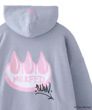 MILKFED. CLAW MONEY SWEAT HOODIE 라이트 블루
