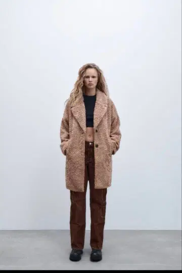 ZARA 푸들 롱 코트