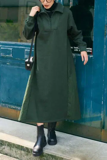 펠리시모 IEDIT WOODS 콜라보 지퍼 원피스