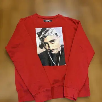 2PAC 프린트 레드 트레이닝복