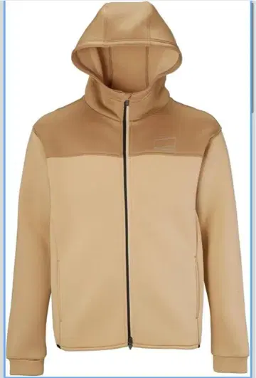 베이지 후드 부착 후드티