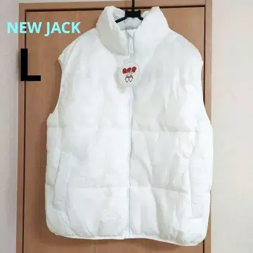 NEW JACK 화이트 다운 베스트 L 사이즈 미사용 새상품 택 포함