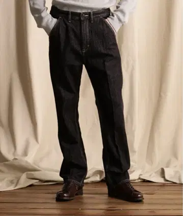 Schott NEP BLACK DENIM FLARE PANTS 36