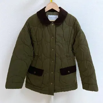 뷔르데사봉 카키 퀼팅 코트 유니 아틀리에 드 사봉 피그