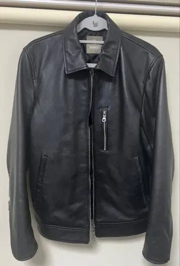 nano 블랙 가죽 라이더 자켓