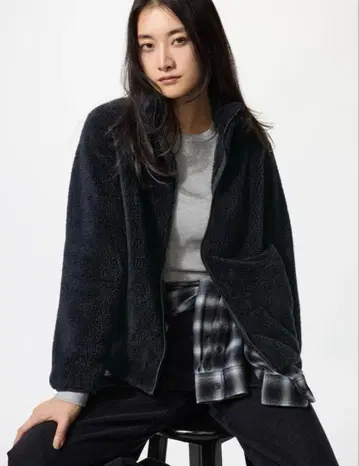 새상품급 퍼 리프 플리스 풀 지퍼 자켓 3XL