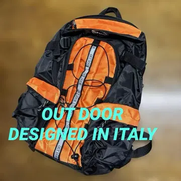 OUTDOOR 다기능 백팩 블랙/오렌지