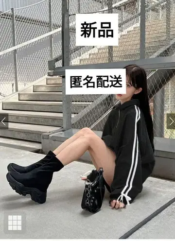 GRL 리본 소매 트레이닝복