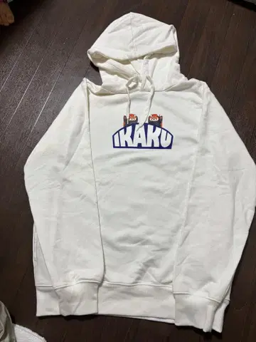 IKAKU 로고 화이트 후드티